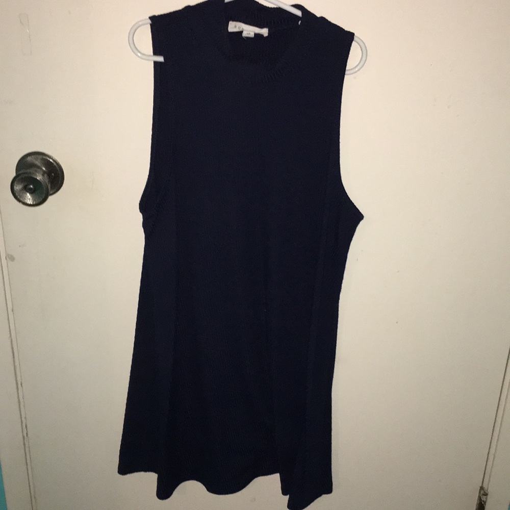 Dark blue halter top dress